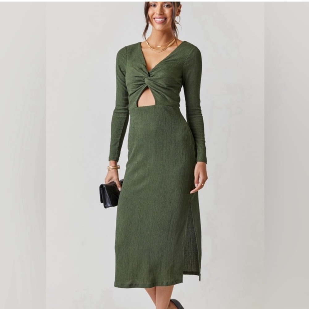 Olive green occasional dress